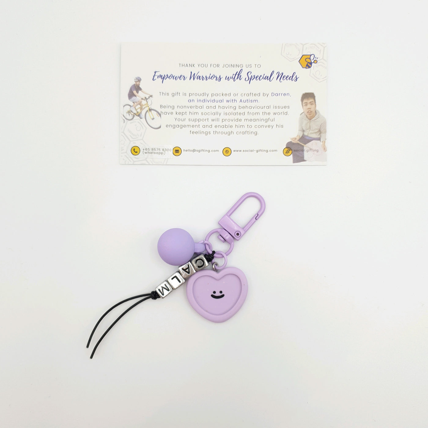 Motivational Smiley Keychain