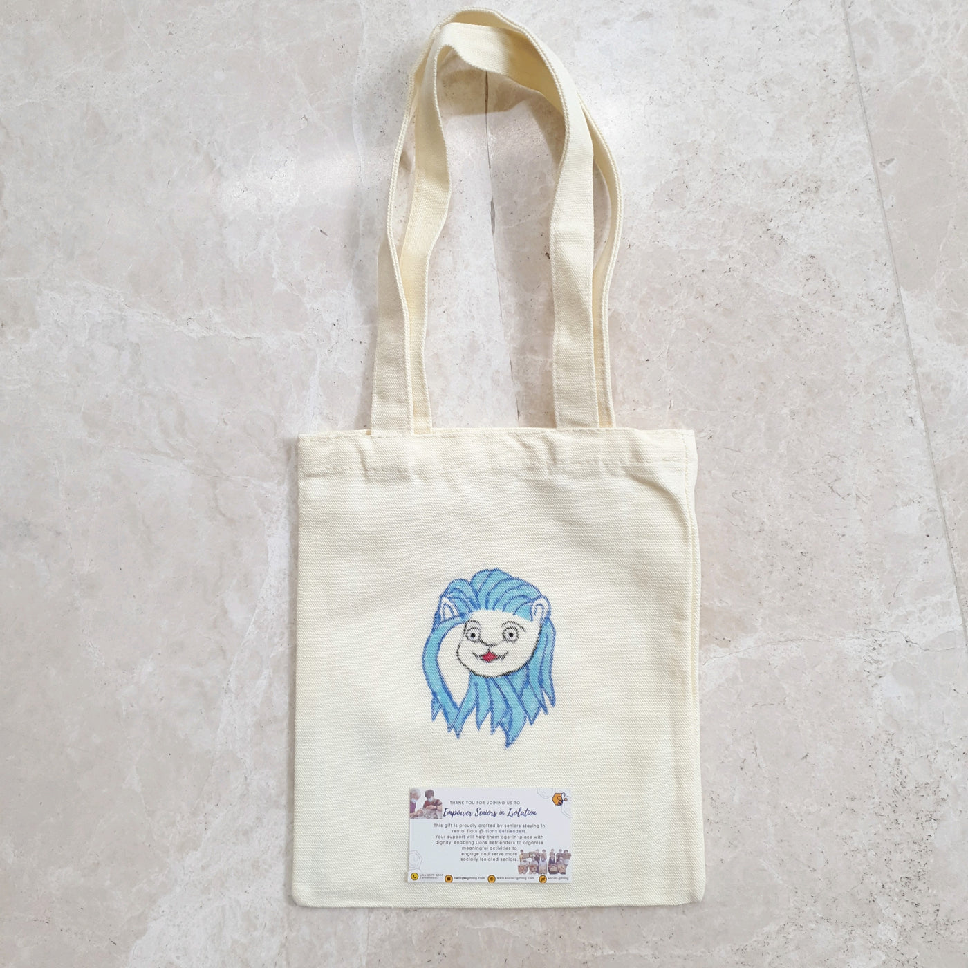 Singapore Iconic Landmarks and Food Paintings on Tote Bag