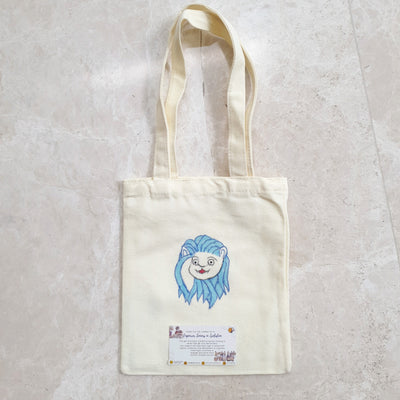 Singapore Iconic Landmarks and Food Paintings on Tote Bag