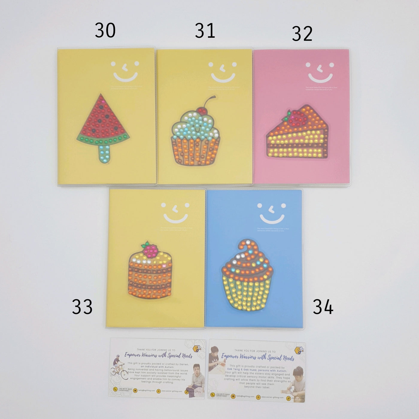 Diamond Art Sticker on Notebook with Pen Set