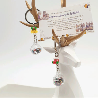 Christmas Keychain with Ornament and Charm