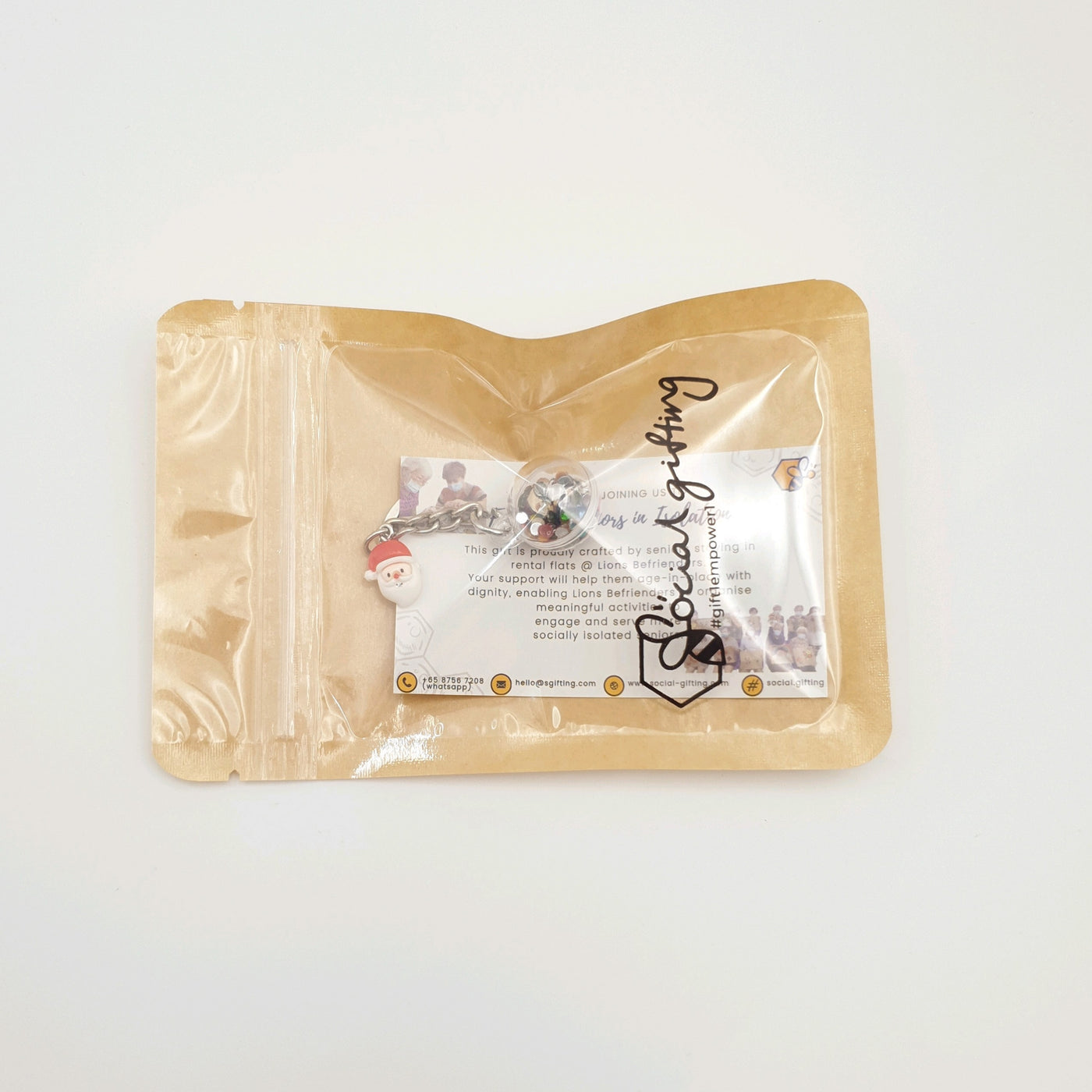 Christmas Keychain with Ornament and Charm