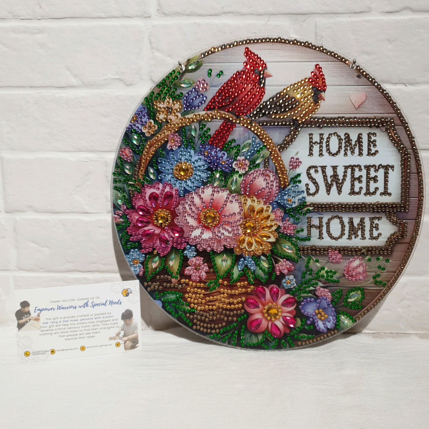 Hanging Flower Diamond Art - Welcome