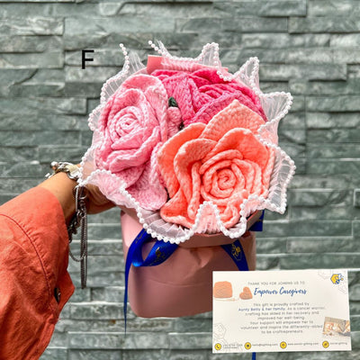 Crocheted Rose Bouquet