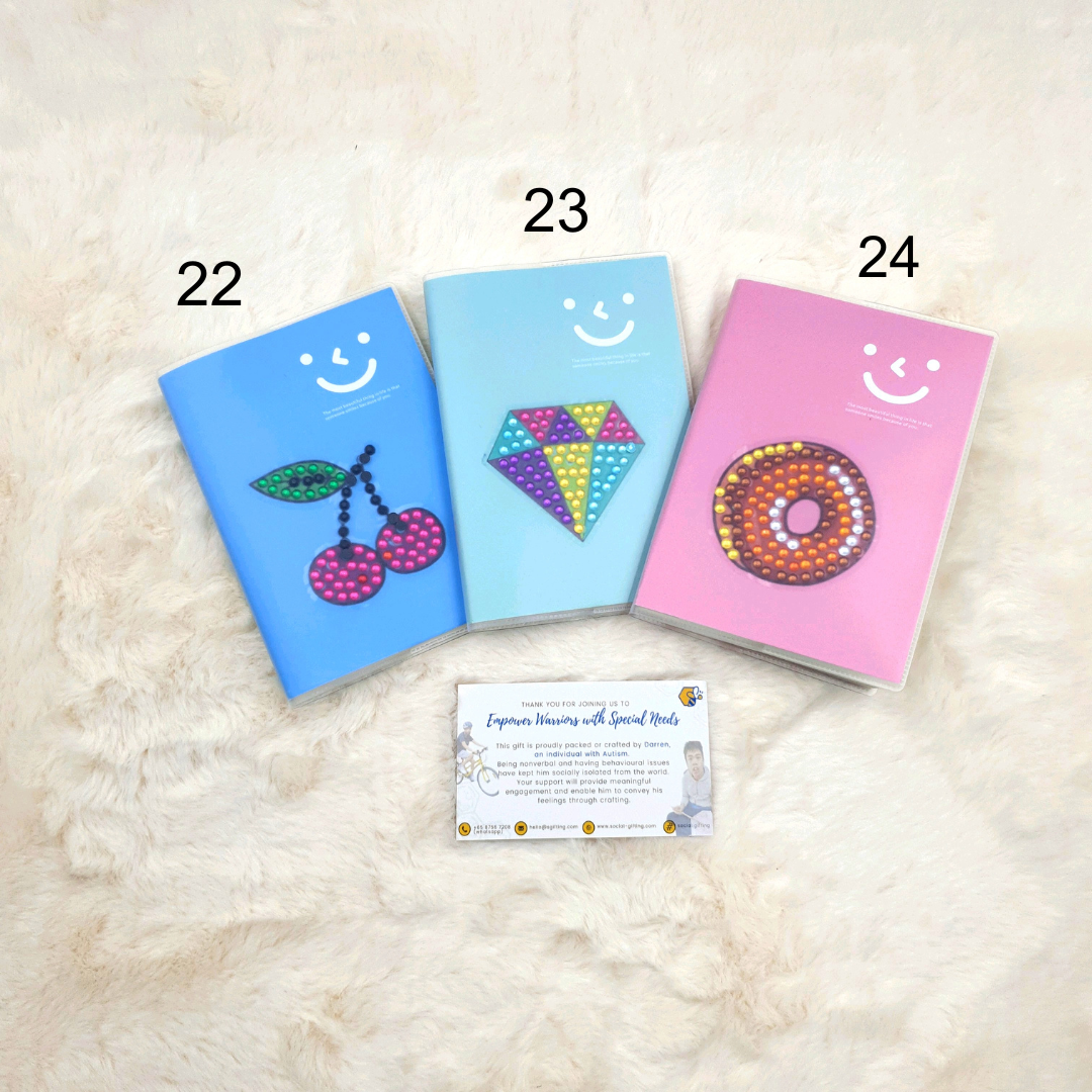 Diamond Art Sticker on Notebook with Pen Set