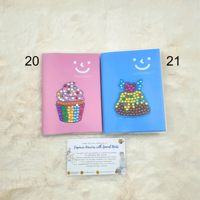 Diamond Art Sticker on Notebook with Pen Set