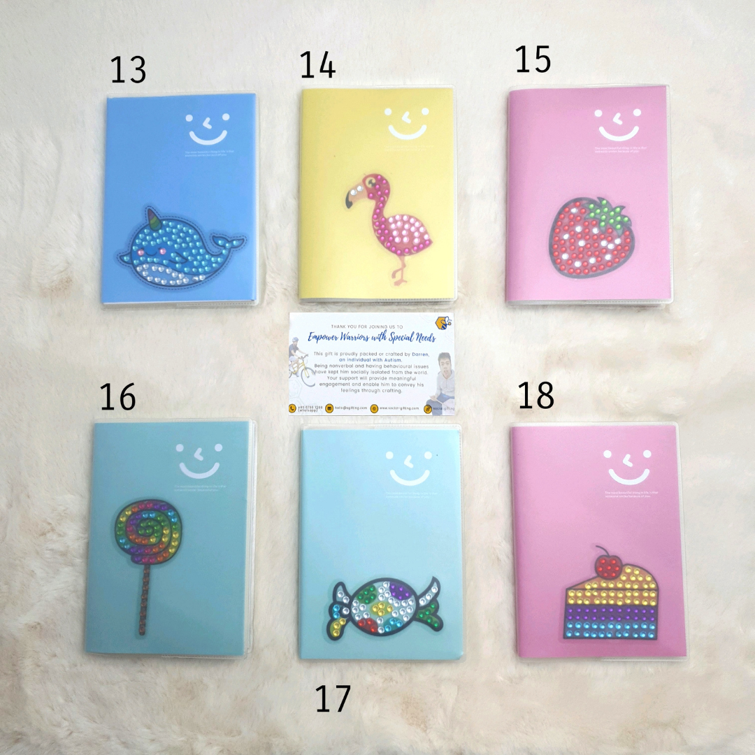 Diamond Art Sticker on Notebook with Pen Set