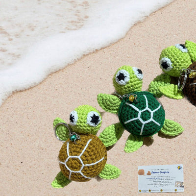 Hand Crocheted Turtle (Small) Keyring