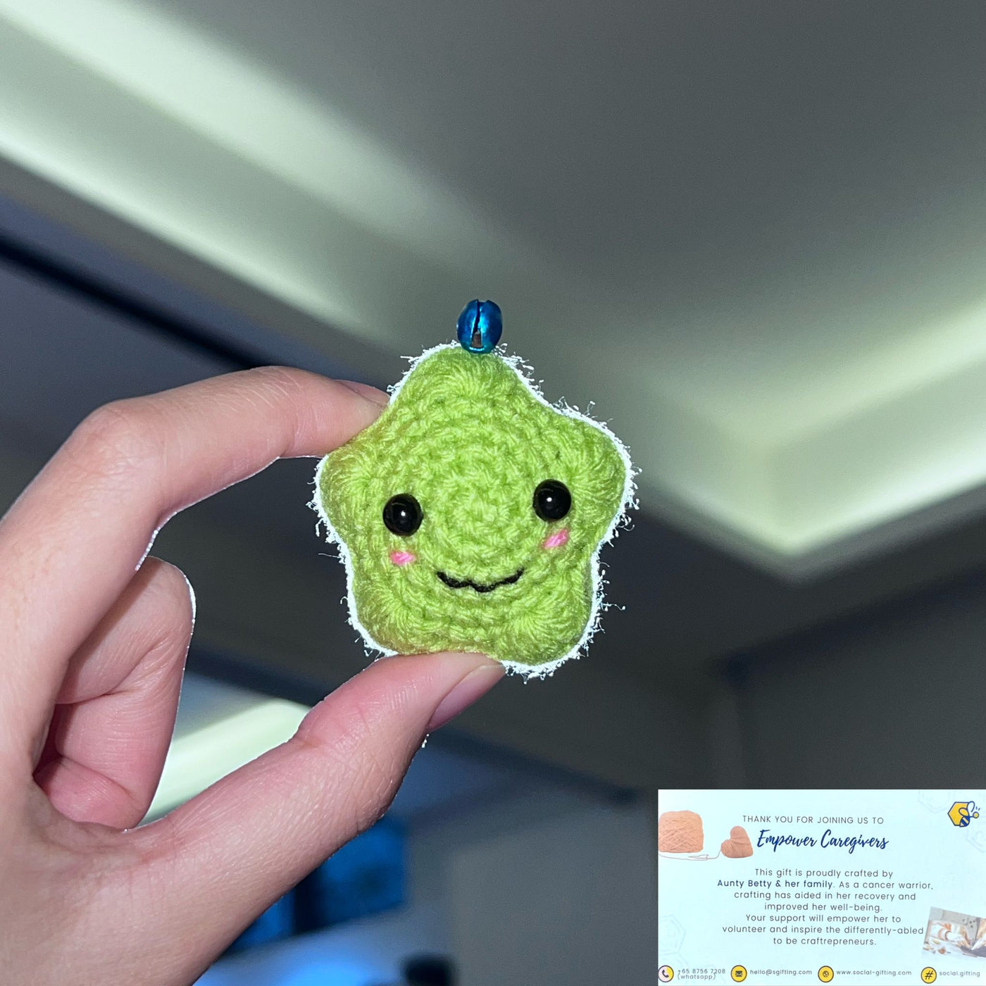 Crocheted Star Keychain