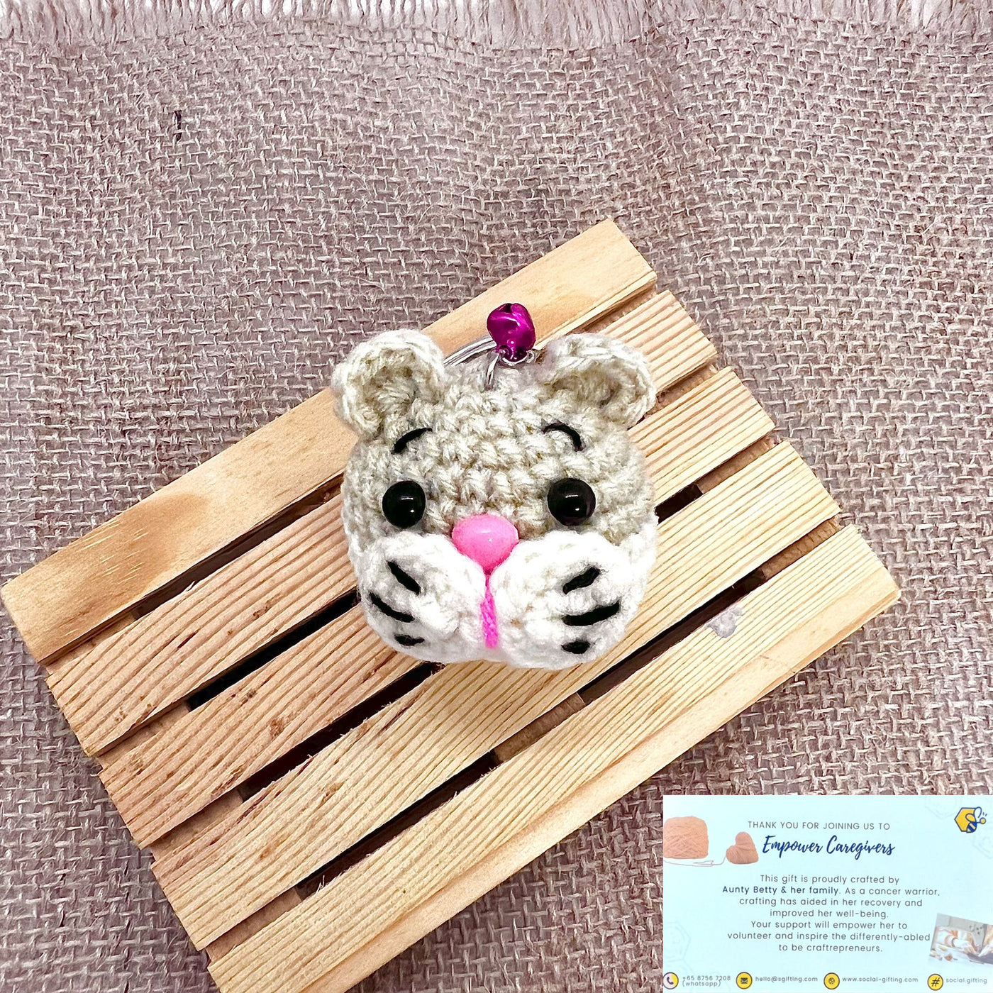 Crocheted Mini Hamster Keychain