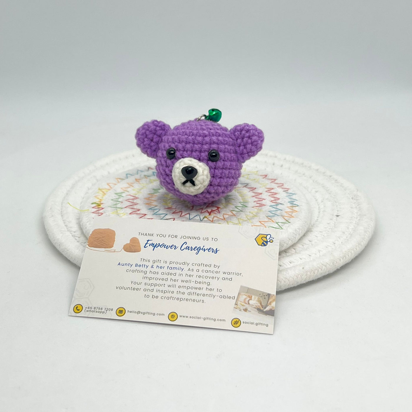 Crocheted Bear Keychain