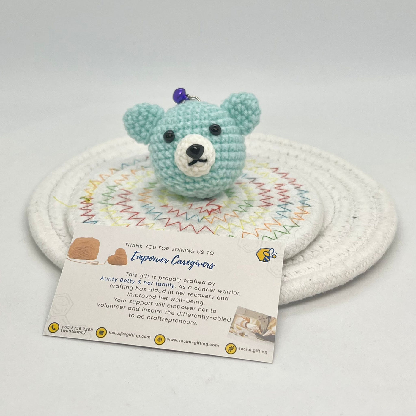Crocheted Bear Keychain