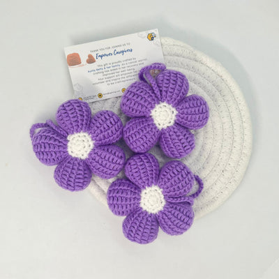 Crocheted Flower Bag Charm