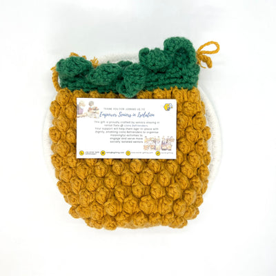 Hand Crocheted Pineapple Crossbody Bag