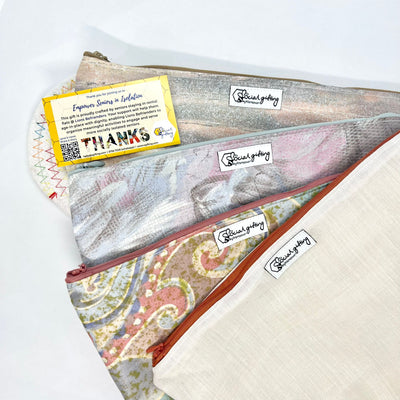 Upcycled Fabric Jumbo Pouches
