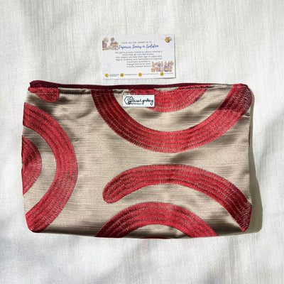 Upcycled Spiral-Patterned Pouch Set