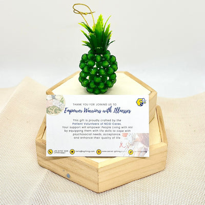 Beaded Pineapple Decorative Ornament