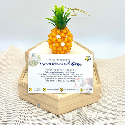 Beaded Pineapple Decorative Ornament