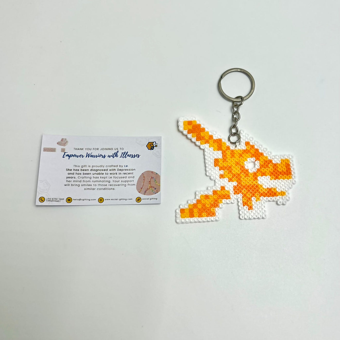 Mini Hama Beads Keychain: Dragon Playground