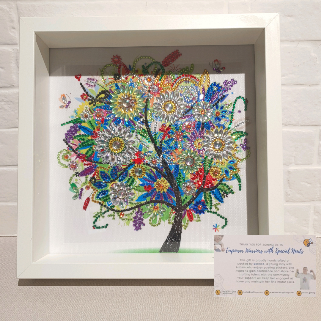 Trees in the Seasons Diamond Art with Wooden Frame