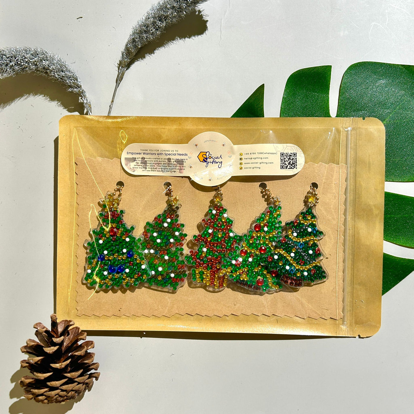 Christmas Tree Diamond Art Keyring