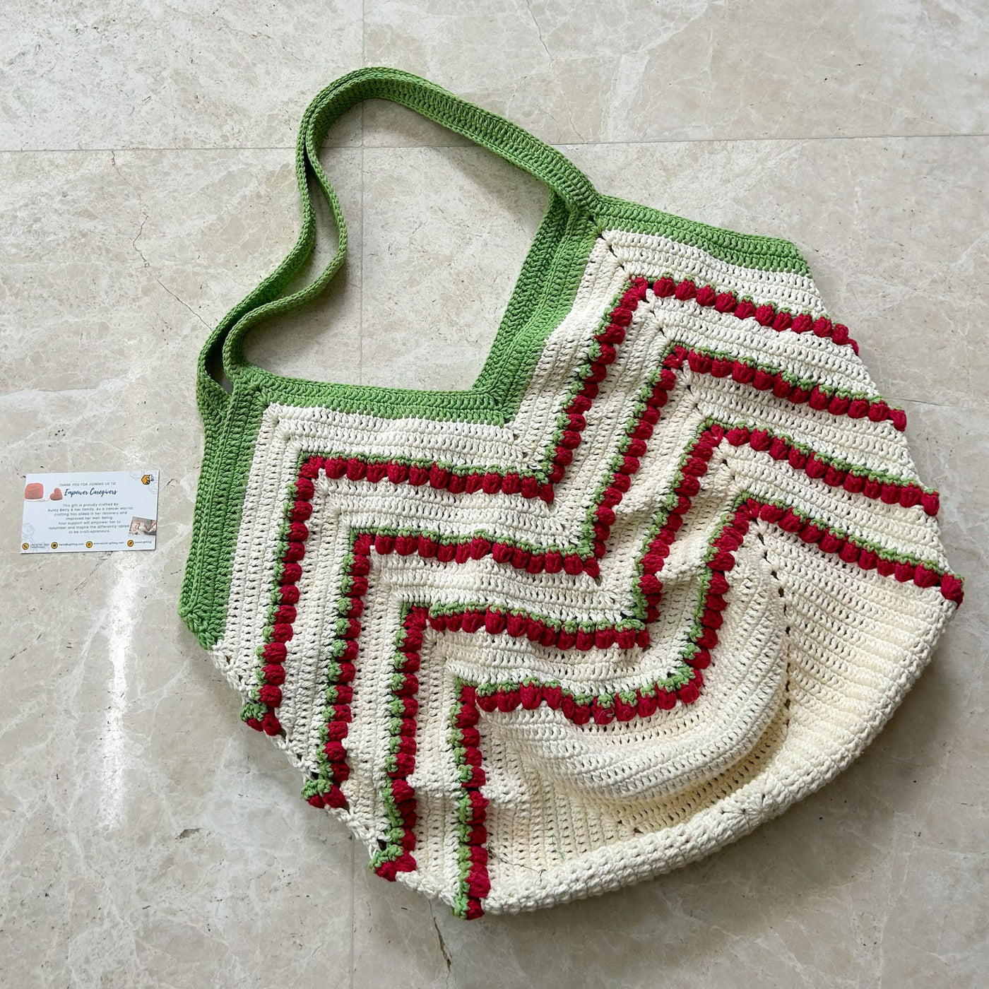 Berry Crochet Tote Bag