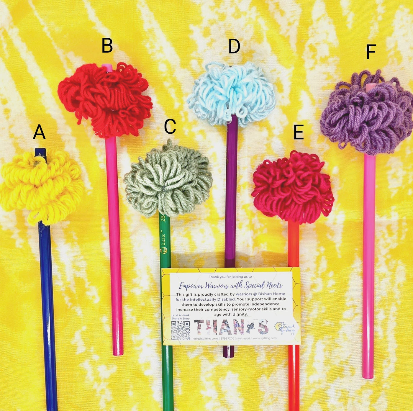 Yarn Flower Pencil