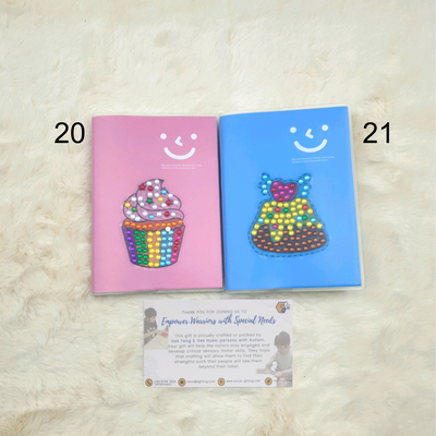 Diamond Art Sticker on Notebook with Pen Set