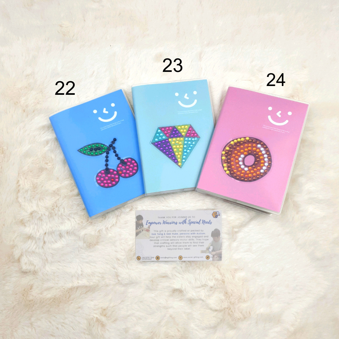 Diamond Art Sticker on Notebook with Pen Set