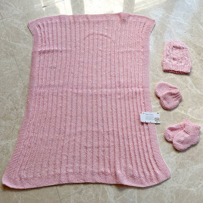 Knitted Baby Blanket Set