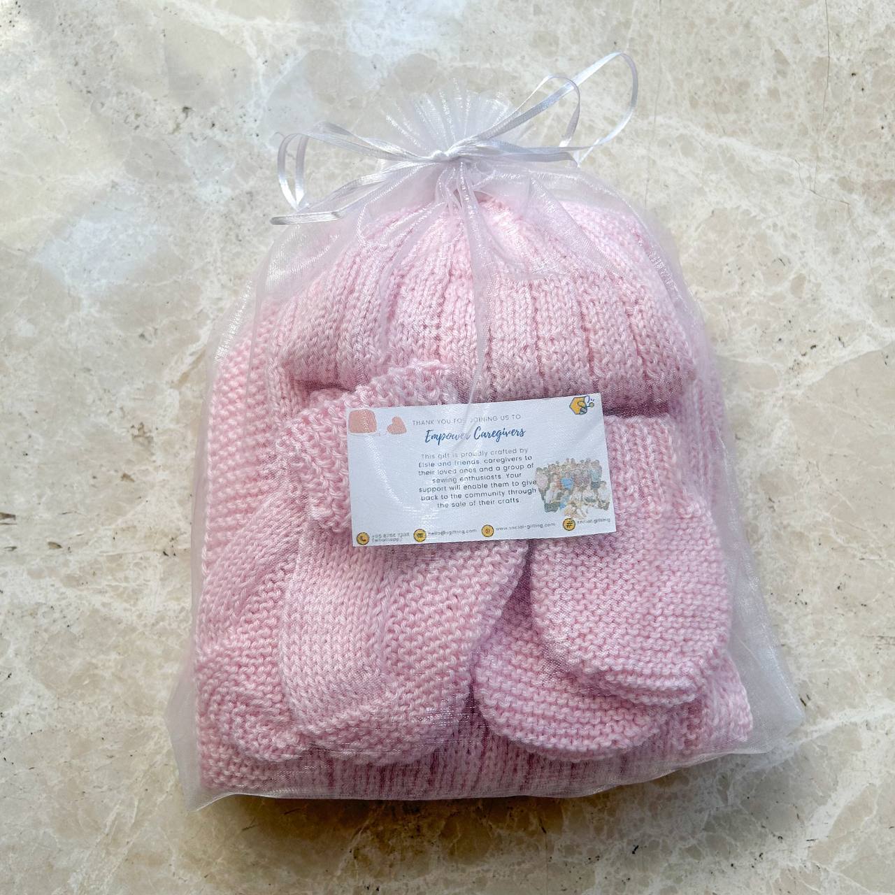 Knitted Baby Blanket Set