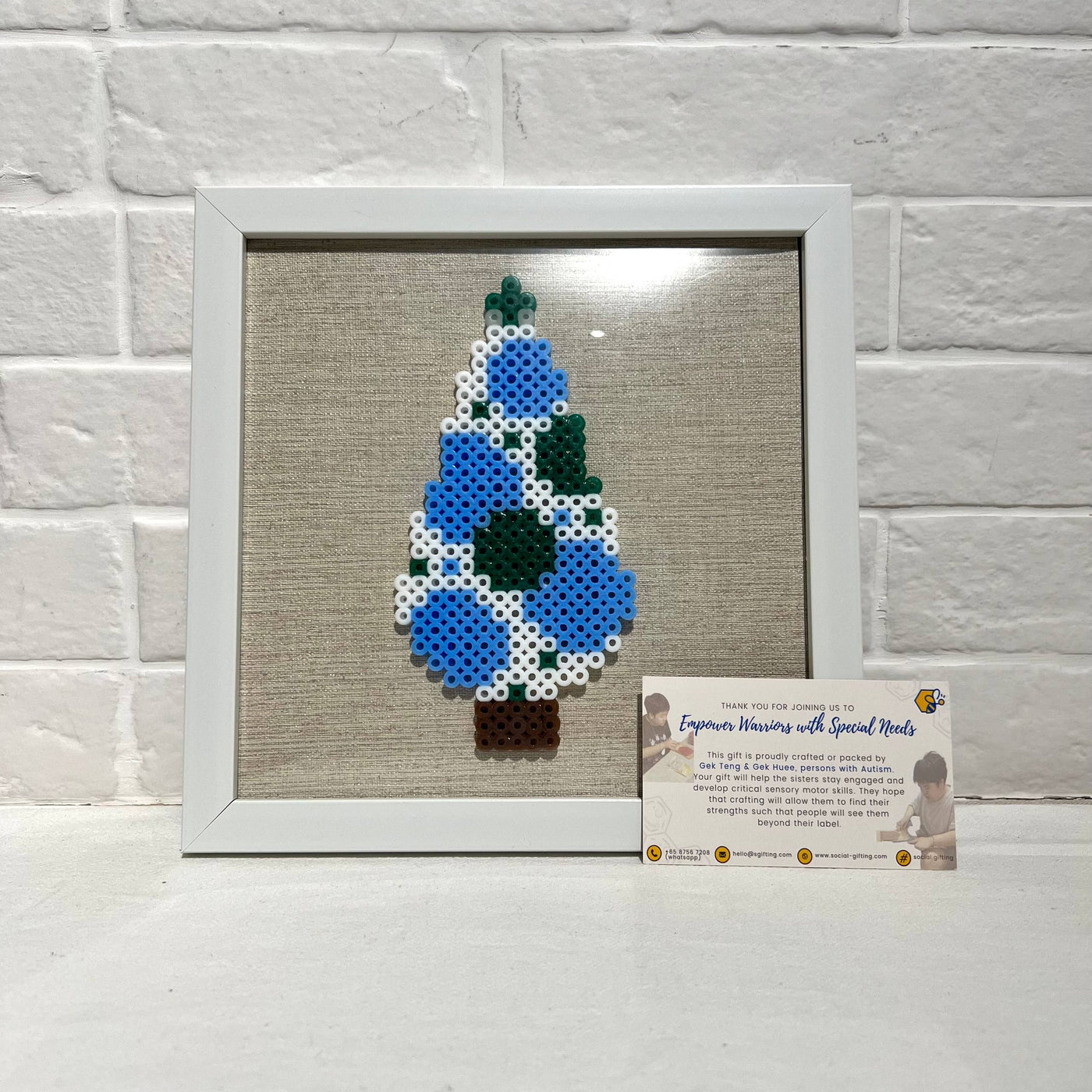Assorted Hama Beads with Wooden Frame (20 x 20cm)