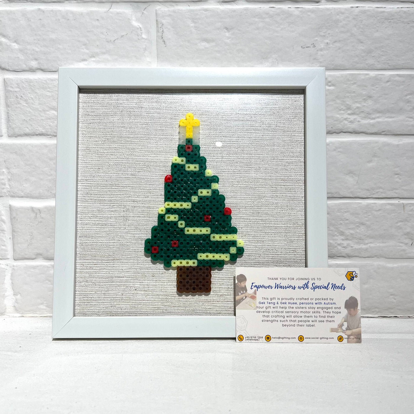 Assorted Hama Beads with Wooden Frame (20 x 20cm)