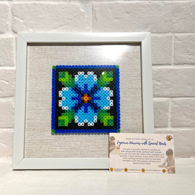 Assorted Hama Beads with Wooden Frame (20 x 20cm)
