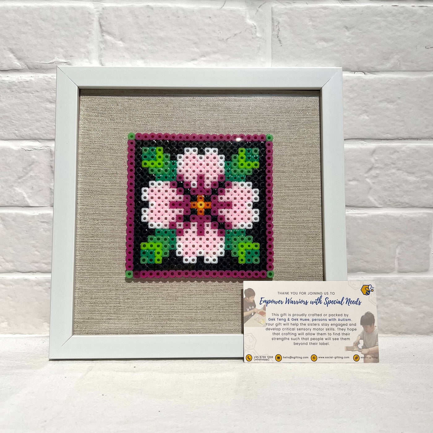 Assorted Hama Beads with Wooden Frame (20 x 20cm)