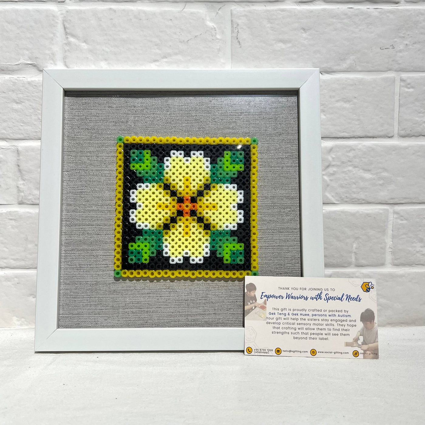 Assorted Hama Beads with Wooden Frame (20 x 20cm)