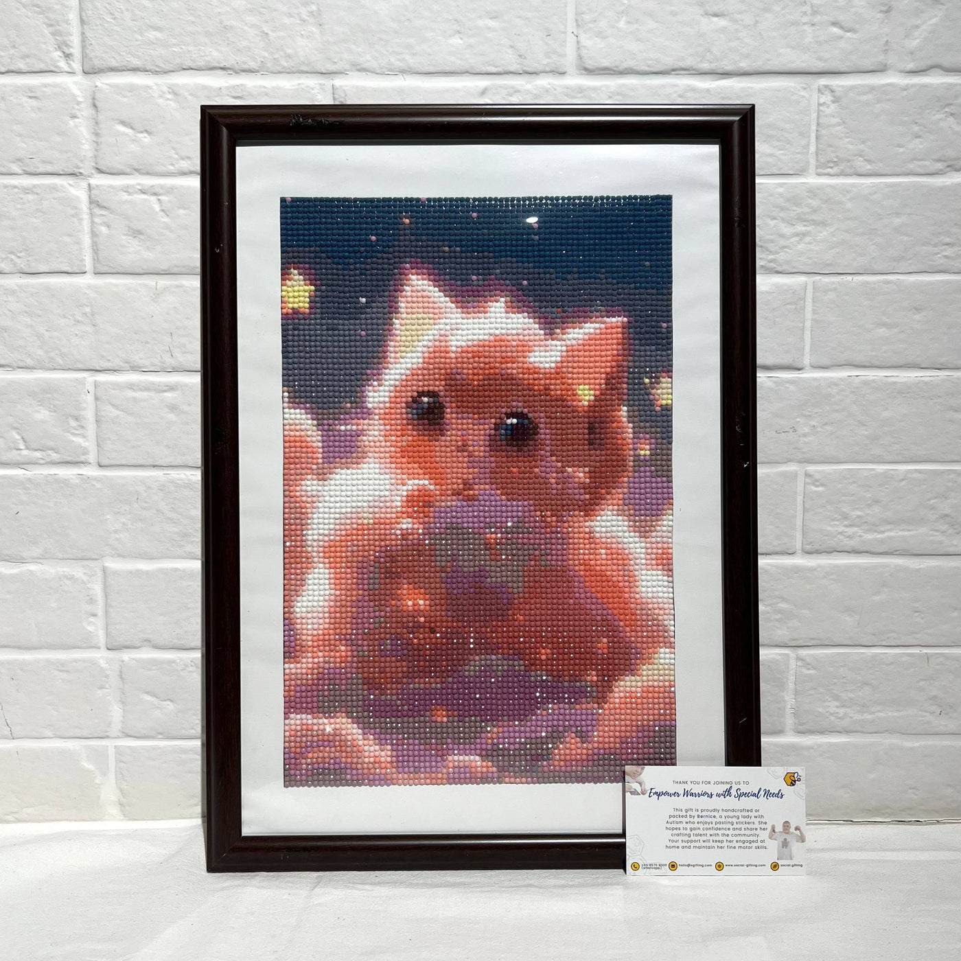Diamond Art Cat in Clouds