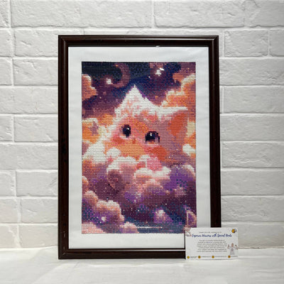 Diamond Art Cat in Clouds