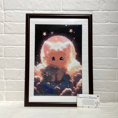 Diamond Art Cat in Clouds
