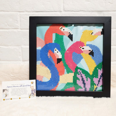 Flamingo Diamond Art Frame 23 x 23cm