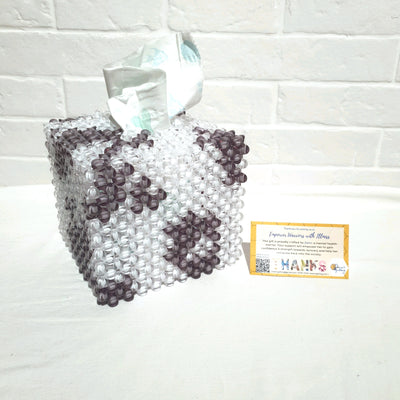 Handmade Beaded Square Tissue Box