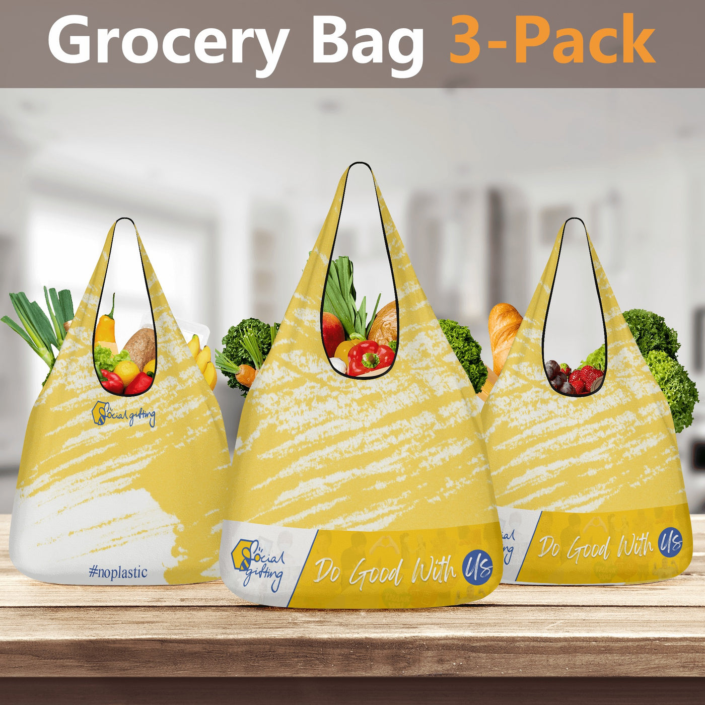 3-piece Pack Grocery Bags (45 days pre-order)