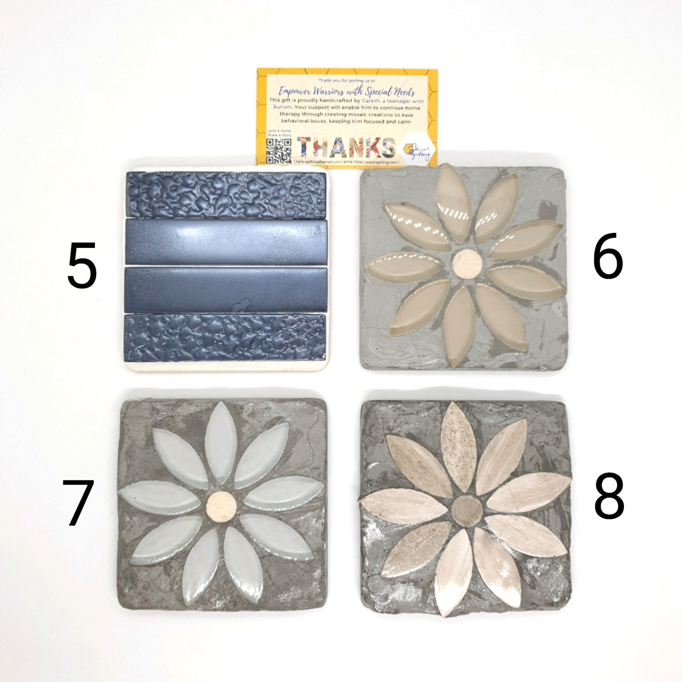 Mosaics Tiles Coaster (10 x 10 X 1.5 cm)