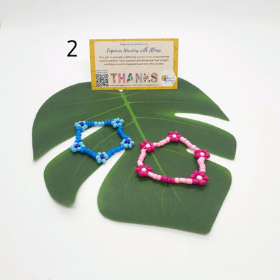 Assorted designs girls beaded Bracelet and Ring sets