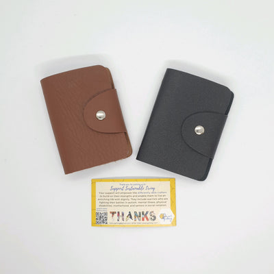 24 slots PU Leather Cards Holder