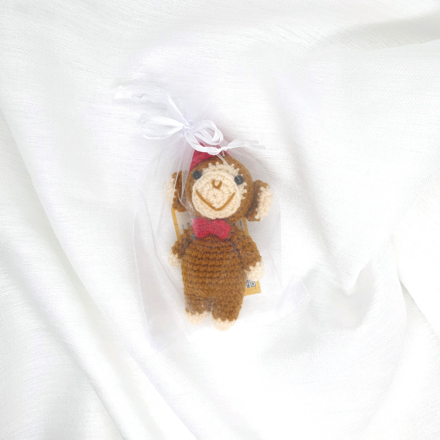 Hand Crocheted Animals Key Ring (Monkey with Hat)