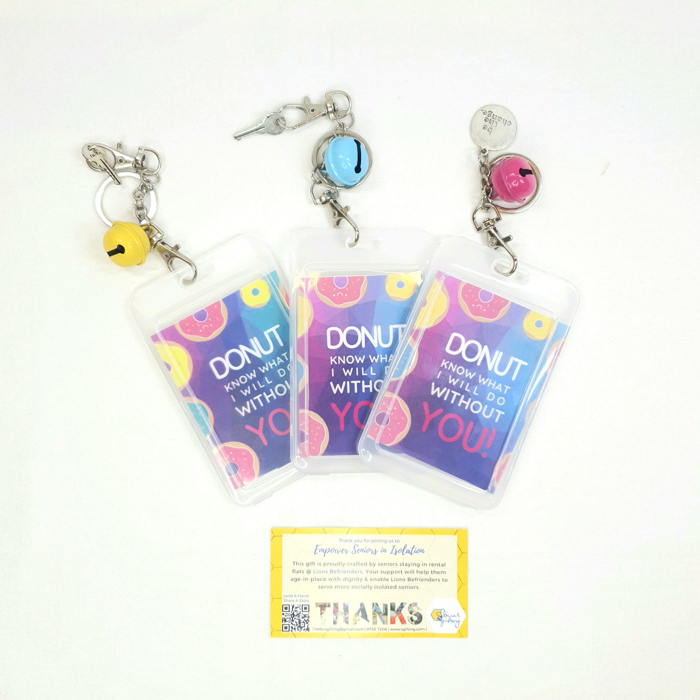 Card Holder with Motivational Charm