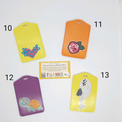 Retractable Lanyard with Diamond Art Sticker