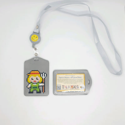 Retractable Lanyard with Diamond Art Sticker