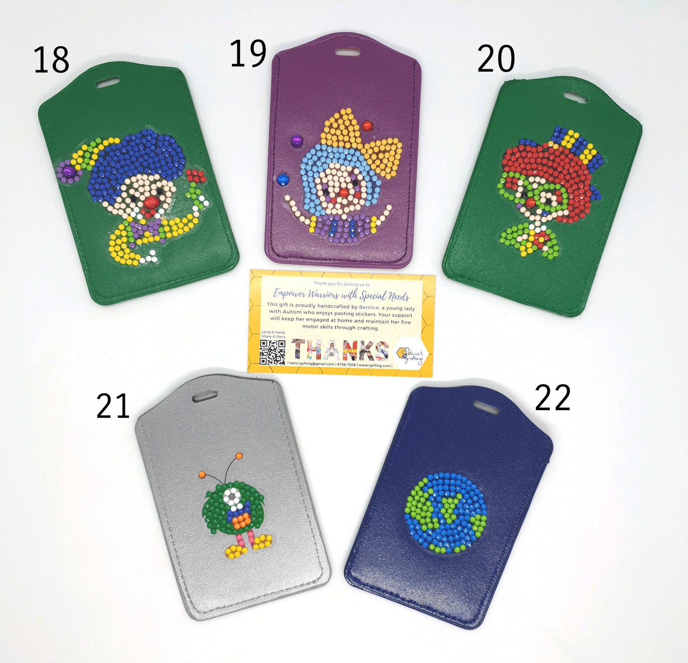 Retractable Lanyard with Diamond Art Sticker